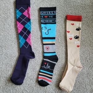 NEW-Compression socks size L/XL-set of 3 (new in package) Medical Nurse
